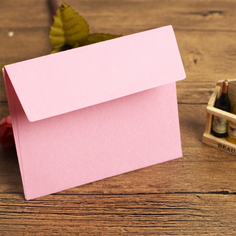 100Pcs Mini Paper Envelopes 10x10cm Mini Gift Greeting Card Business Card Envelope Western Envelopes for Wedding Invitation