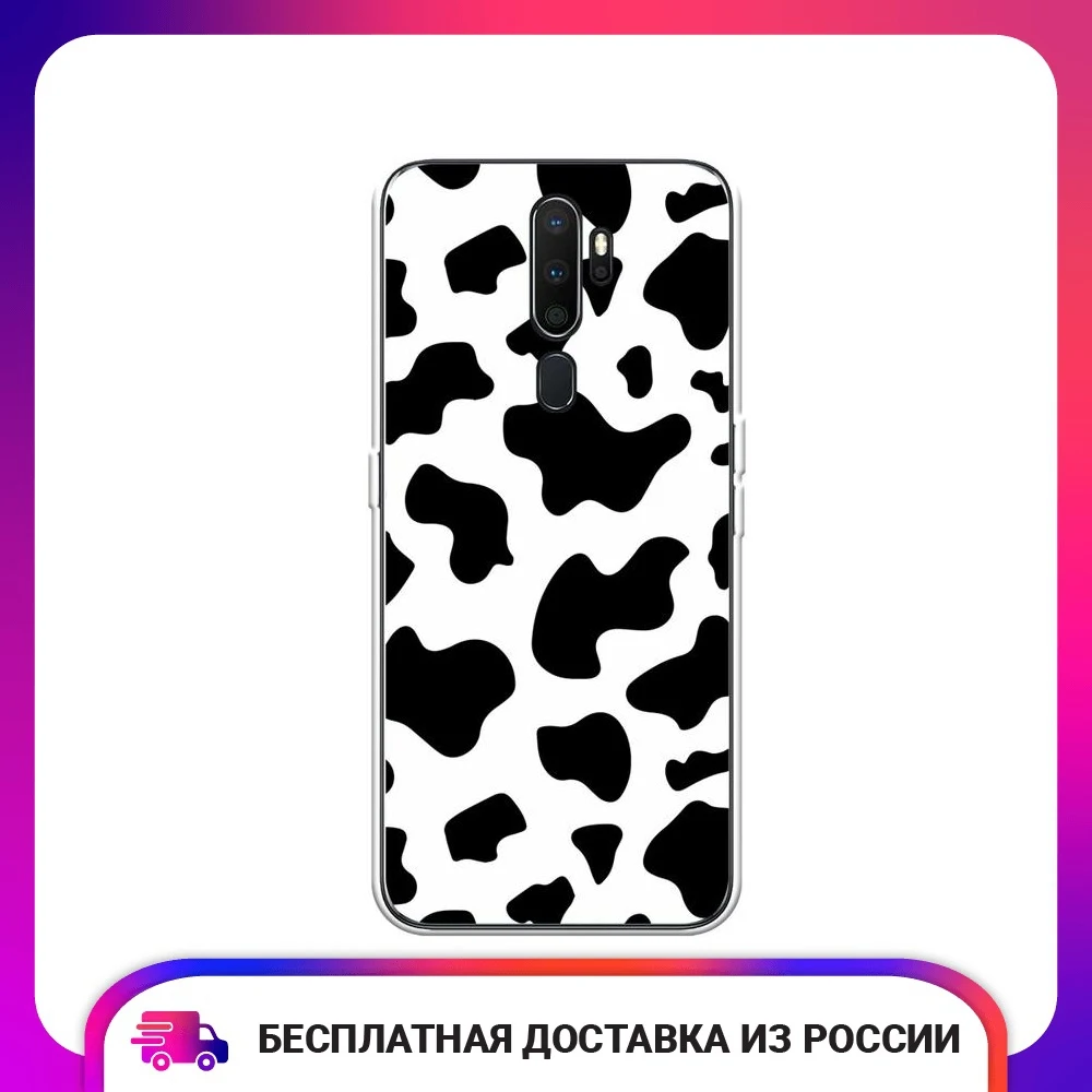 Чехол силиконовый для Oppo A5 (2020) A9 Пятна коровы защитный тонкий мягкий