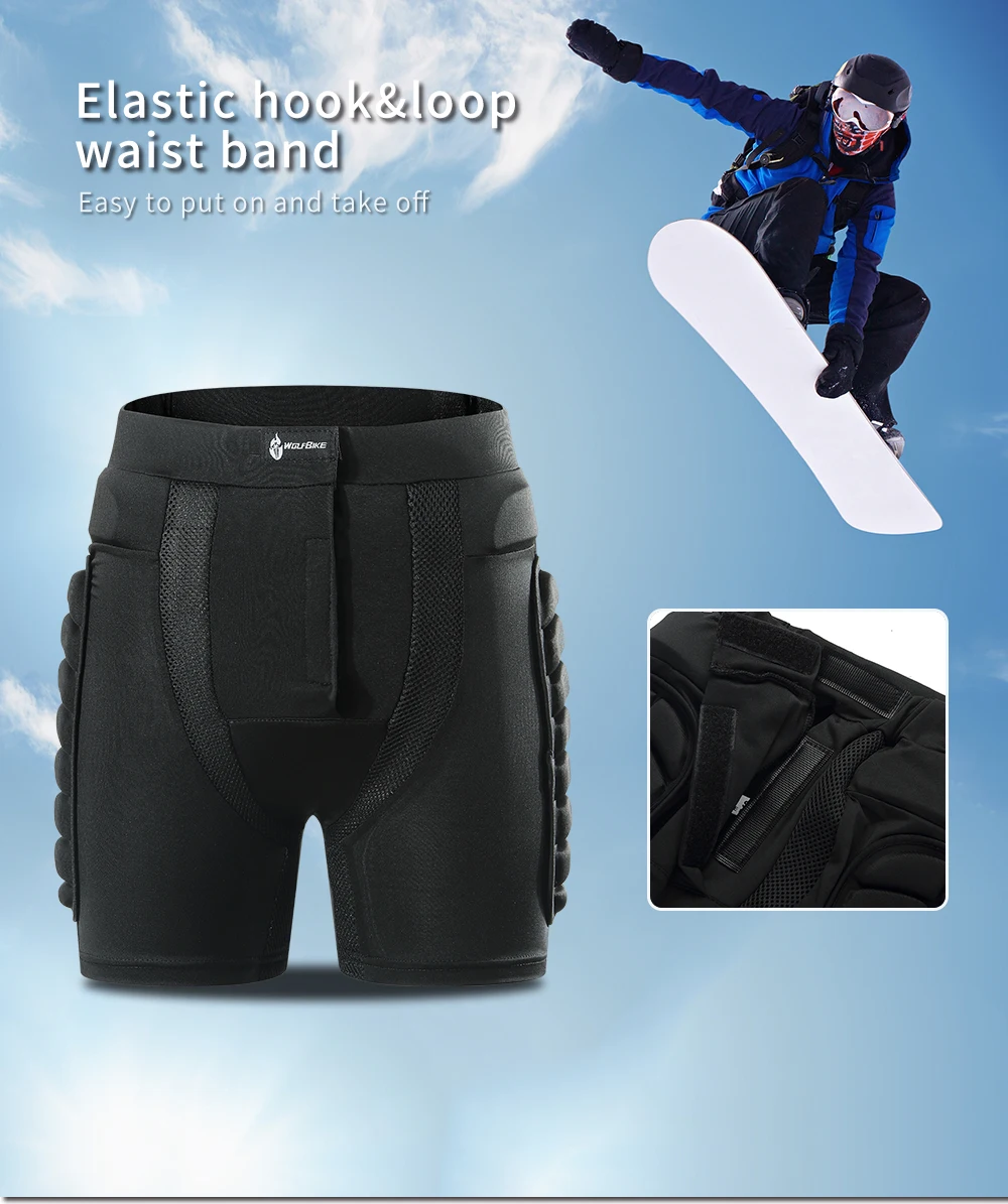 WOSAWE Pads Shorts 3D Protective Shorts for Snowboard and Ski Unisex Sports Hip Protection Pad