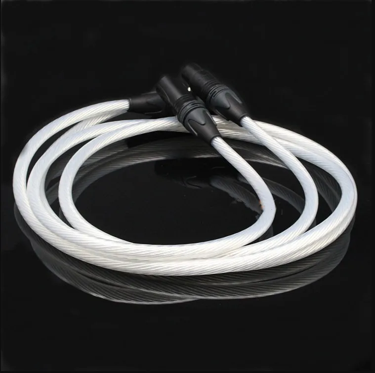 A342 Silver Line Base 5nocc Single Crystal Silver Audio Cable Audio