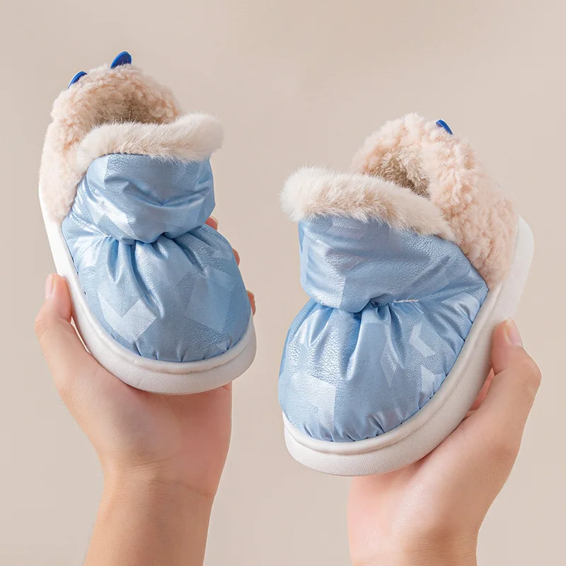 

Cute Non-slip Kids Cotton Slides Autumn Winter Indoor Kids Shoes Home Slippers Fashion Baby Boys Girls Slippers