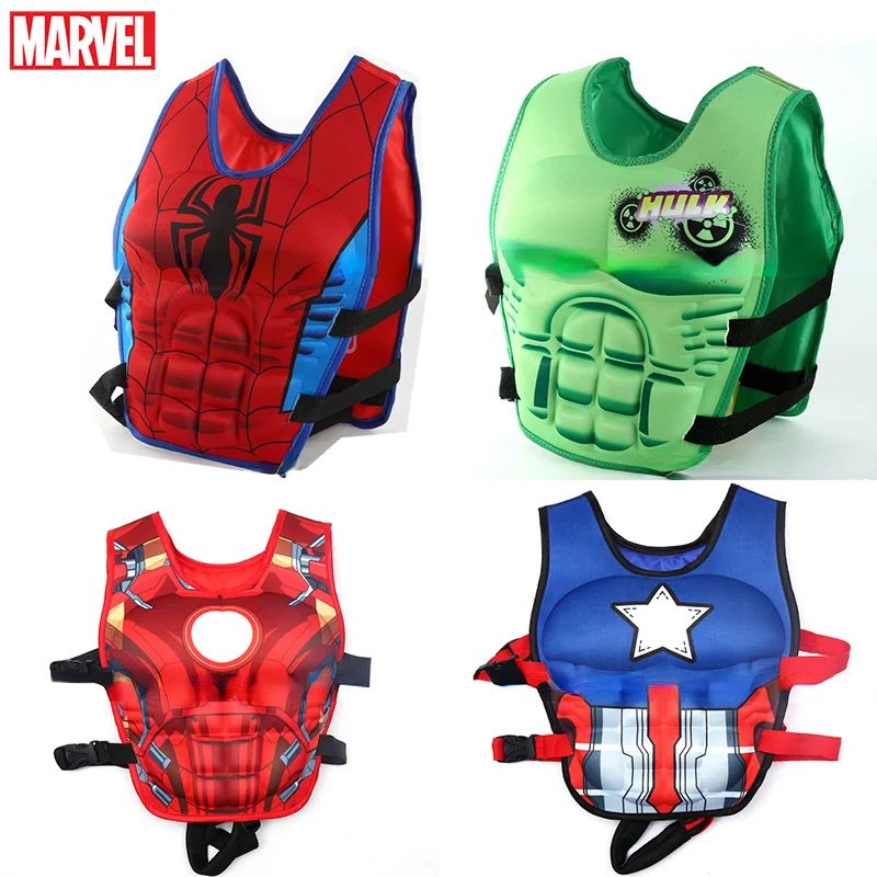 Marvel Avengers Cartoon Bambini Galleggiabilità Costume Da Bagno Iron Man Spider-Man Hulk Captain America Galleggiabilità Salvavita Costume Da Bagno R