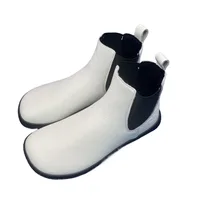 Tipsietoes Chelsea Barefoot Autumn Genuine Cow Leather Boots With Wool Linning Inside For Women Wider Toes Box Light Weight - Image 4