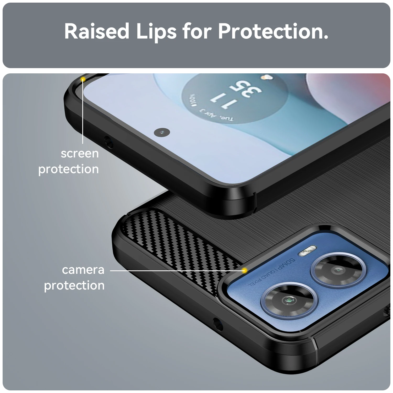 Sleek Shockproof Soft Silicone Protective Bumper Case - 6.5 Inch