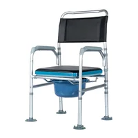 Lightweight Foldable Commode ChairAluminum Toilet for Elderly,EasytoUse Mobility Solution,Secure and Comfortable Bathroom Aid 1