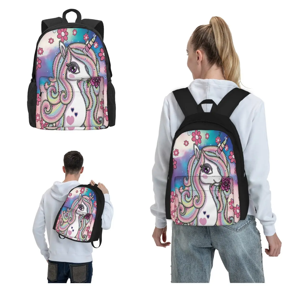 

Мультяшный Единорог, стильные Наши рюкзаки подходят для вашего динамического образа жизни, путешествий, спорта сумка для наружного хранения