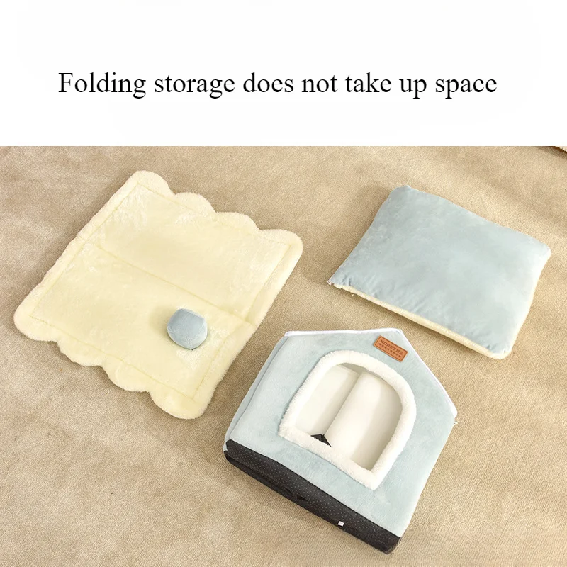 Foldable Cat/dog Pet Nest Detachable and Washable Cat House Dog House Indoor Cat Nest Suitable for Small and Medium-sized Pets dog house