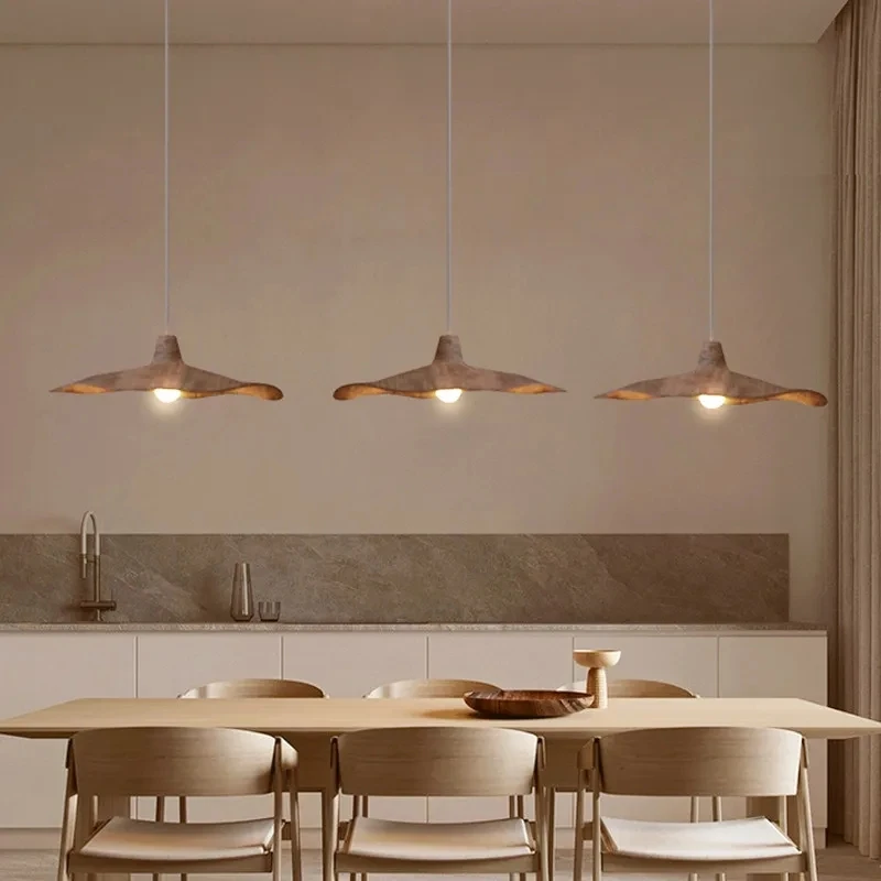 

Nordic Wabi-Sabi Wind Dining Chandelier Living Room Bedroom Pendant Light Bedside Lamp Coffee House Home Decor Art Suspend Lamps