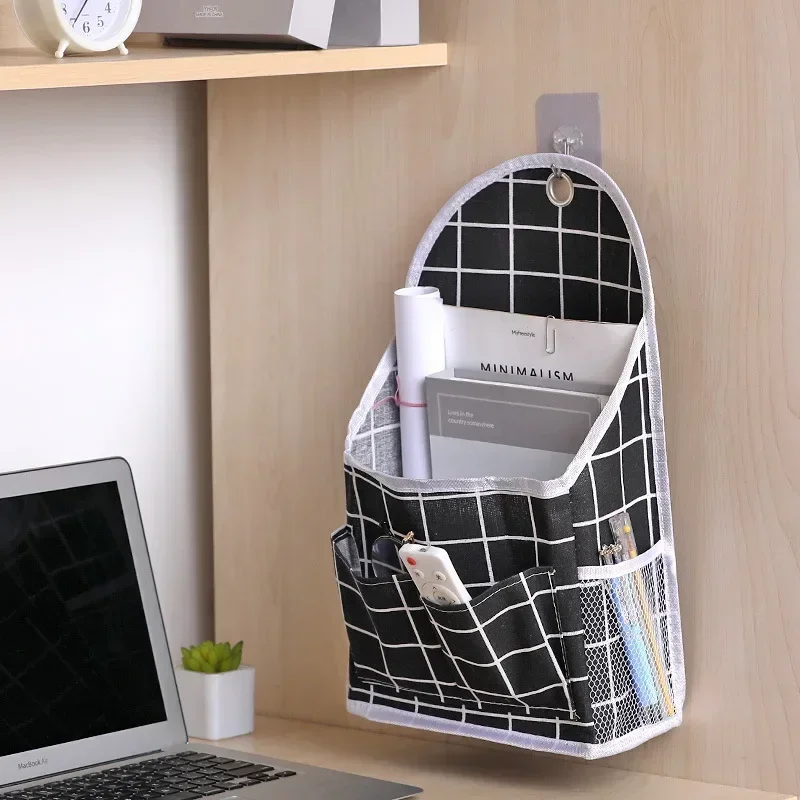 Wall Mounted Wardrobe Organizer Sundries Storage Bag Jewelry Hanging Wall Pouch Hang Cosmetics Toys Organizer Bathroom Wash Bag 2