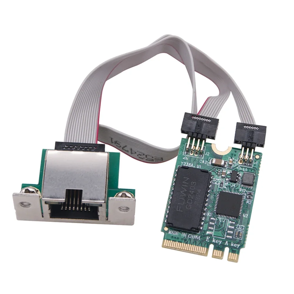 M2 RJ45 Network Adapter RTL8125BG Chip M.2 Gigabit Ethernet Network Card 2.5G/1000/100Mbps PCIE Bus Network Card — view 2
