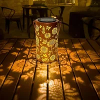 Lumière de tournesol et lumière d'ombre, lumière extérieure étanche à énergie solaire pour allée nocturne, pelouse, jardin, Patio, éclairage de décoration 4