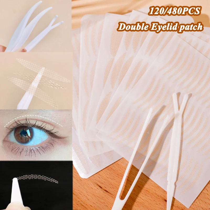480pcs Eyelid Tape Adhesive Eye Lift Strips Stickers Double Waterproof  Makeup