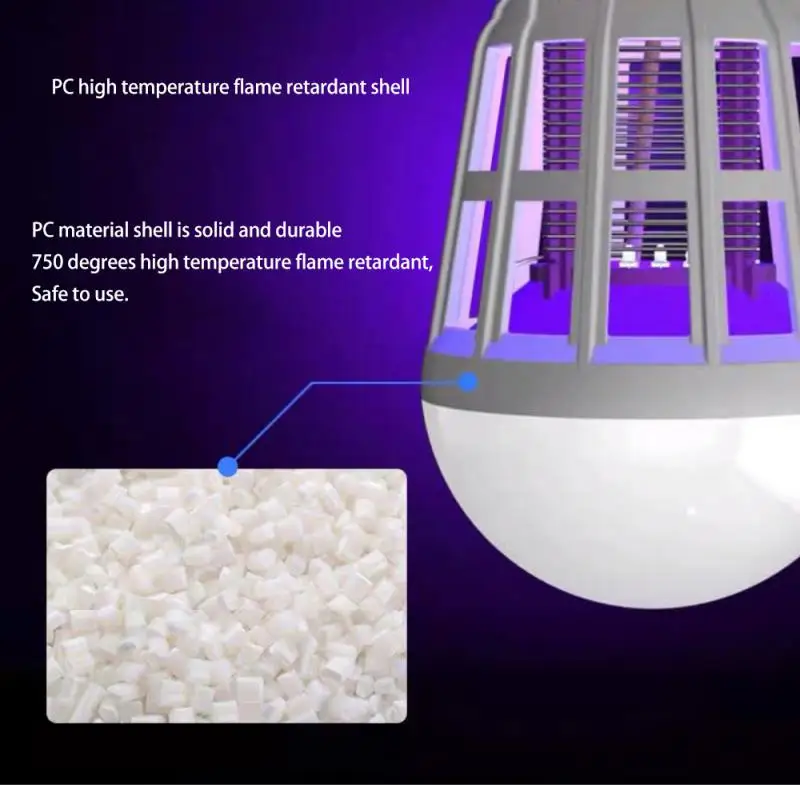 Bombilla LED antimosquitos 2 en 1 para bebés y niños, trampa para insectos, Exterminador de insectos, luz nocturna, 9/15/20W, 220V