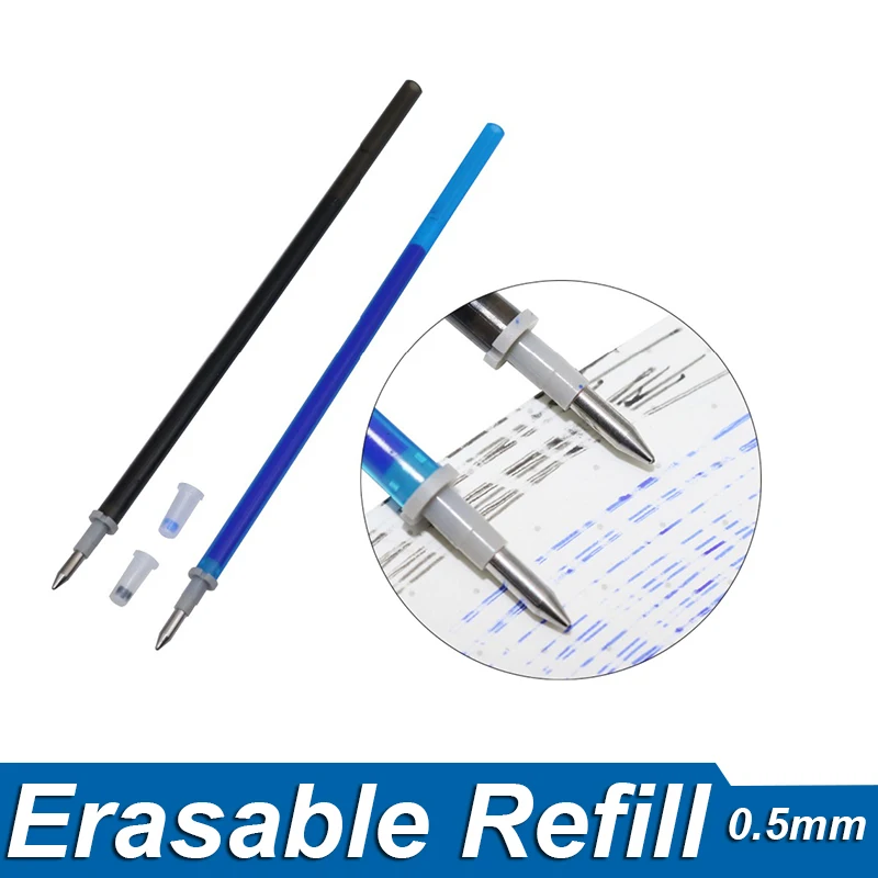 

100 Pcs Erasable Refill Erasable Ink Refills Bullet 0.5mm Tip Blue Black Two Specifications Optional Match Ballpoint Pen Gel Pen