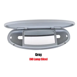 Enhanced Car Sun Visor Vanity Mirror Cover - Interior Accessory Sunshade Panel Housing (Gray-No Lamp Slice)