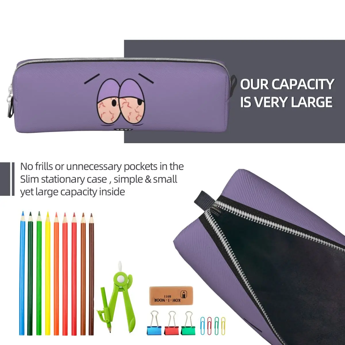 South-Park Cartoon Towelie Pencil Cases Pen Bags Students School Zipper Pencil Box