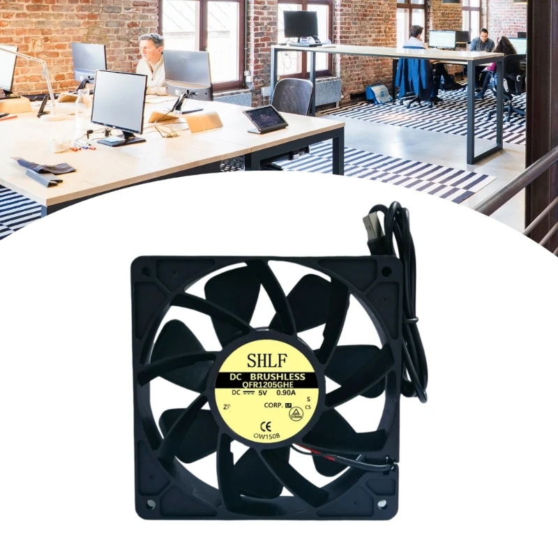 F3KE Versatile DC5V Cooling Fan 120mm USB Fan with USB Interface,USB Computer Suitable for Home and Offices Use