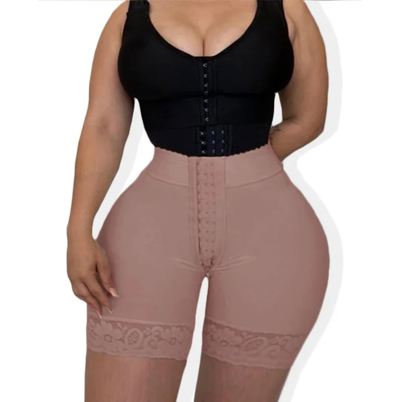 Women's Post Liposuction Front Closure Hook-eye Charming Curves Butt Lifter Shorts  Slimming Waist Trainer  Body Shaper
