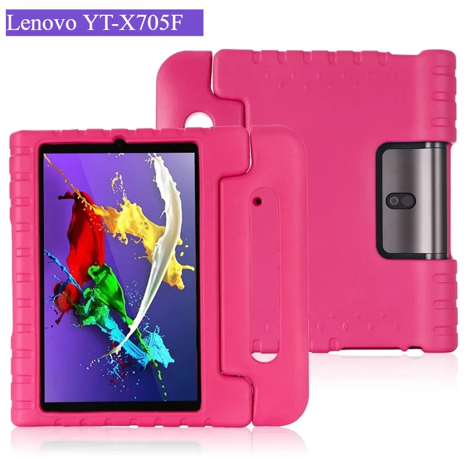 SZHHFJJYP HHF Tab Accessori per Lenovo Yoga Tab 5 Yt-x705 10.1 Copertura Morbida del Tablet della tavoletta del Custodia in Silicone, Pollice Antiurto per Lenovo Yoga Smart Tab5 Cover+Tastiera