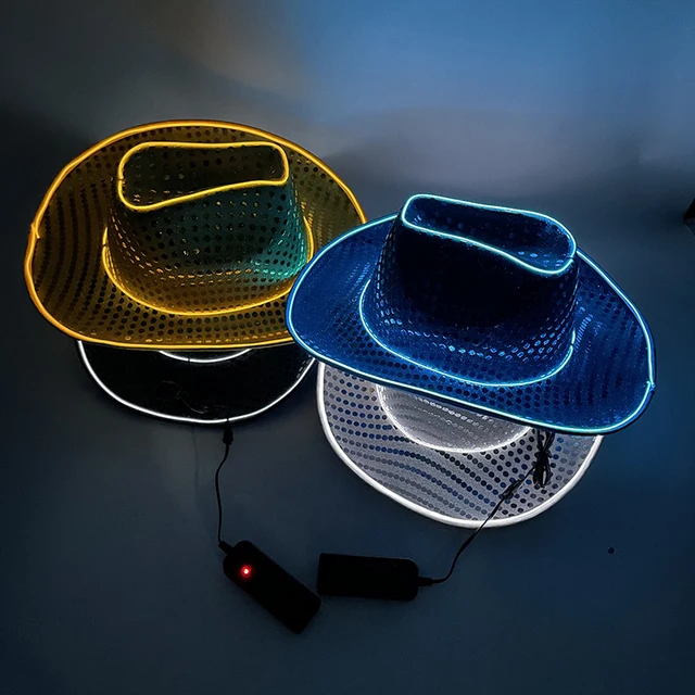 Cowboy Hut Mit Pailletten - Hoher Zylinderhut Für Kostüme & Auftritte | Vielseitiger Gentleman-Hut