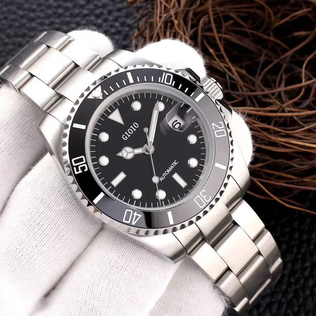 

Luxury Automatic Mechanical Mens Watch Sapphire Watch Luminous Ceramic Bezel Black Blue