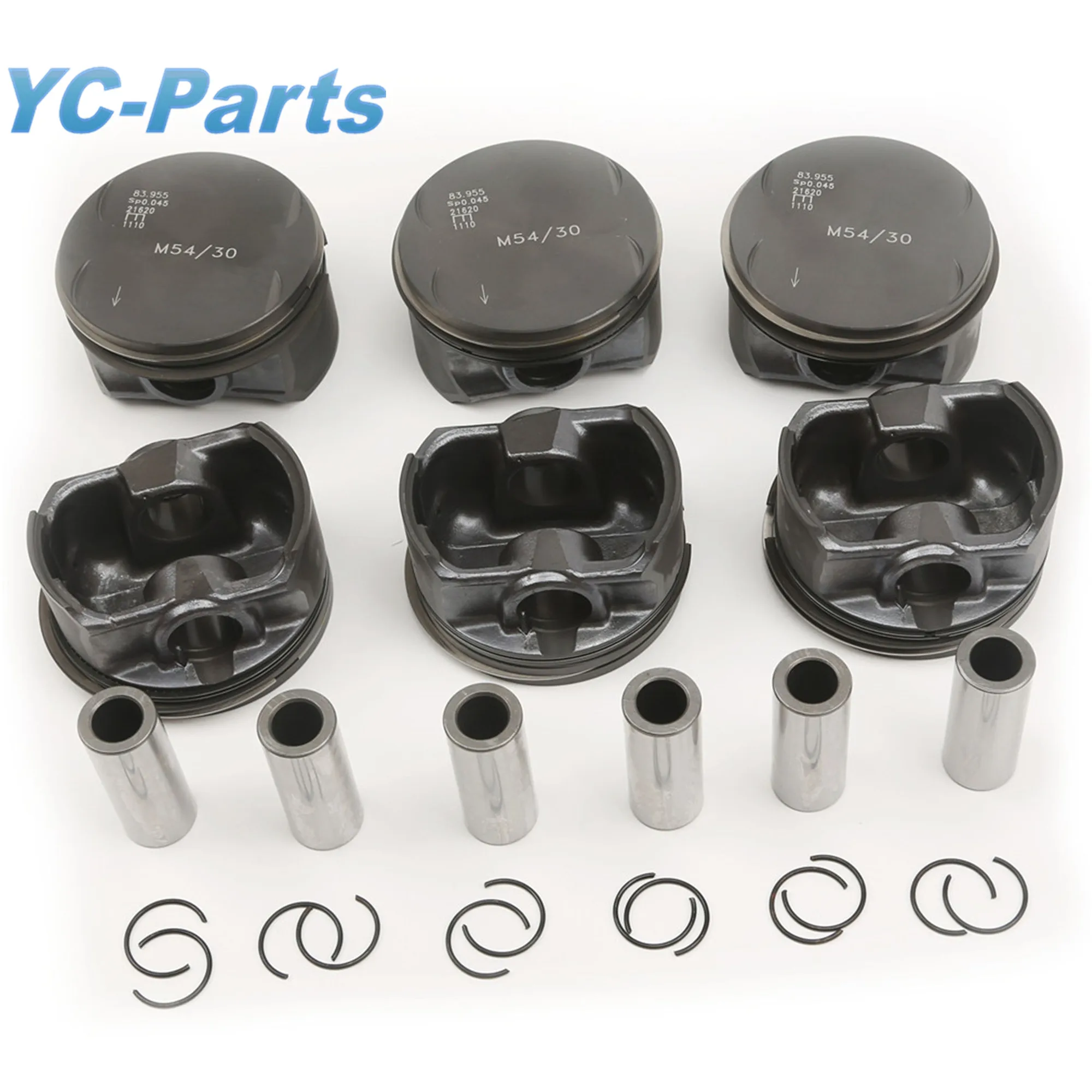 

3.0T Engine STD 84mm Pistons & Rings Set for BMW Z3 3.0i Coupe Roadster E46 330Ci Coupe 330i Sedan E39 E60 530i Sedan X3 X5