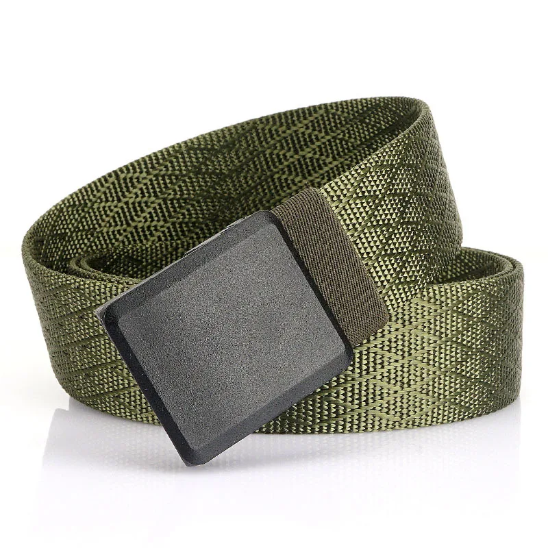 Men Female Belts Military Nylon Adjustable Belt Men Outdoor Travel Tactical Waist Belt with Plastic Buckle Pants Designer Belts