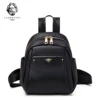 LAORENTOU Women Cow Leather+PU Backpack Clasic Lady Daypack Travel Bag Gift for Wife, Lover 1