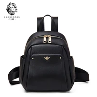 LAORENTOU Women Cow Leather+PU Backpack Clasic Lady Daypack Travel Bag Gift for Wife, Lover 1
