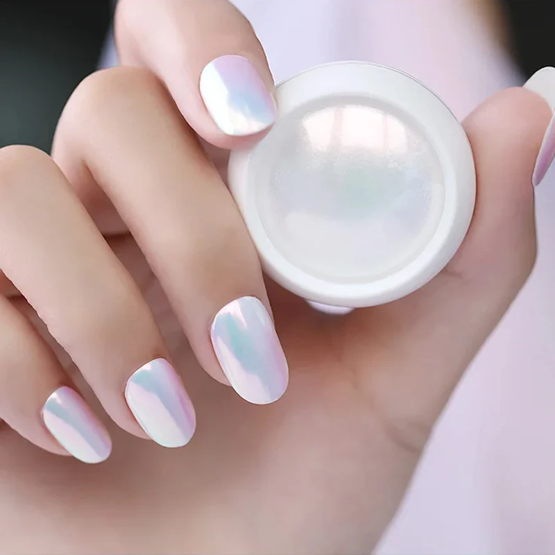 Pearl Shell Nail Glitter Powder Aurora Mermaids Ice Transparent sparkle Iridescent Nail Art Pigment Chrome Dust Manicures 1 Box nail powder nail pigment nail glitter nail decoration nail decorations