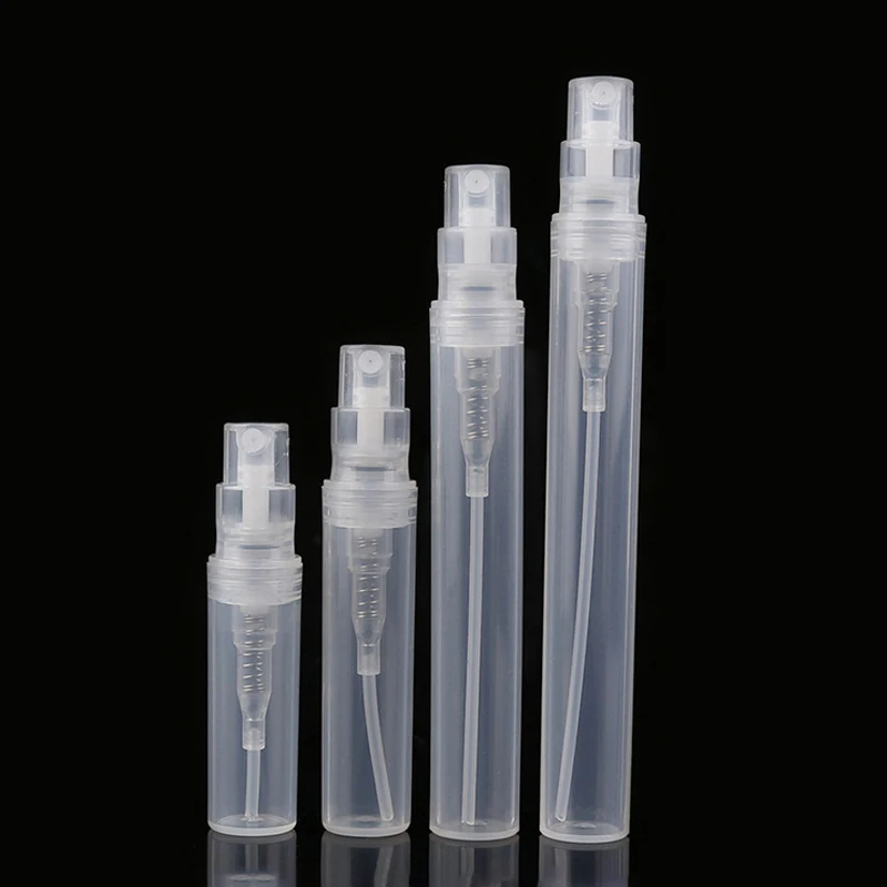 100pcs 2ml 3ml 4ml 5ml Perfume Bottle Empty Mini Spray Mist Vial Plastic Makeup Sprayer Travel Pump Atomizer Cosmetic Container