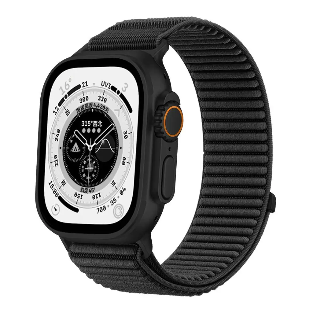 Nylon geflochtenes Sportarmband für Apple Watch Band 49 mm iWatch Serie 11 10 9 8 7 6 5 4 SE Ultra 3 46 mm 45 mm 44 mm 41 mm 40 mm 42 mm – Detail 4