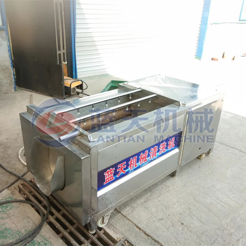 Potato Hair Roller Peeling Washing Machine Fruit and Vegetable Brush Cleaning Equipment Potato Cleaning and Peeling Machine 2