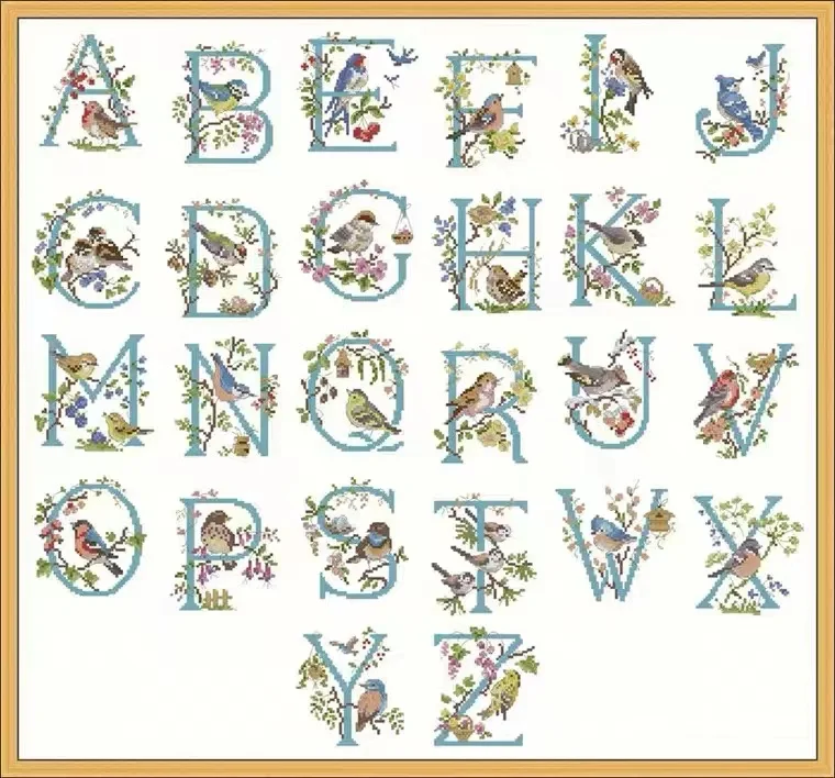 ABC KREUZSTICHBILDER アルファベット　クロスステッチ ABC KREUZSTICHBILDER アルファベット クロスステッチ