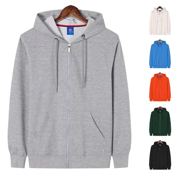 클래식 빈 집업 후디, 남녀공용 패션 지퍼 후디, 일반 후드 맨투맨, Sudadera Con Capucha Felpo