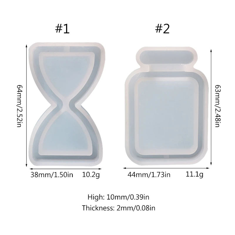 Silicone Shaker Molds Resin Casting Shaker Mold Jewelry Pendant Making Mould