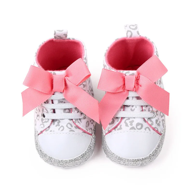 Baby Shoes Sneakers Cute Leopard Infant Soft Sole Crib Shoes Toddler First Walkers Boys Girls Casual Boots