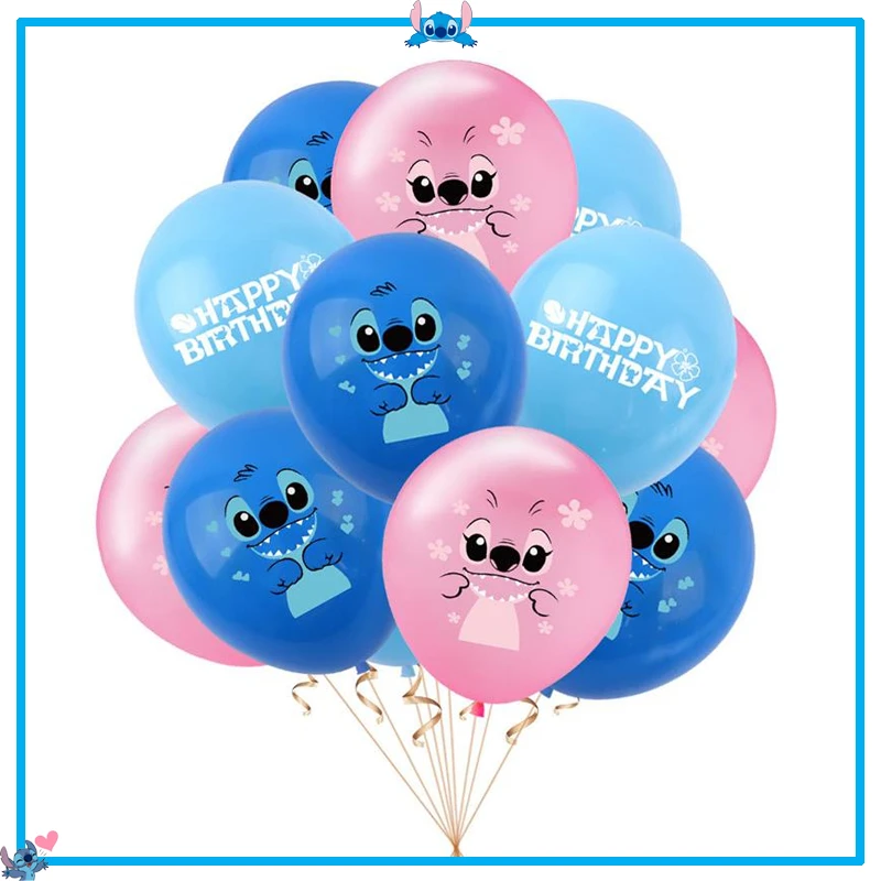 thumbnail image 1 of Decoración para fiesta de cumpleaños de Stitch, suministros en azul cielo, telón de fondo, servilletas de papel, platos, vasos, vajilla, globos, baby shower, 1 of 5