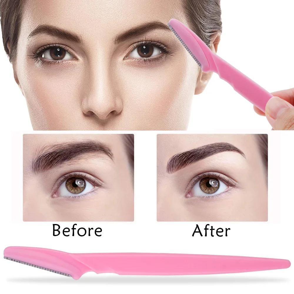 3/4/10Pcs Eyebrow Trimmer Face Blade Shaver Portable Eye Brow Epilation Hair Removal Safety Eyebrow Cutting Woman Makeup Tools 4