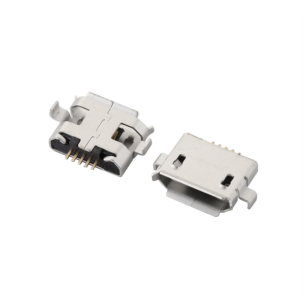 thumbnail image 1 of Puerto de carga con conector micro USB 2P 5P, base de carga, DIP SMD, para teléfonos, tabletas, altavoces, etc., conector de alimentación, 1 of 5