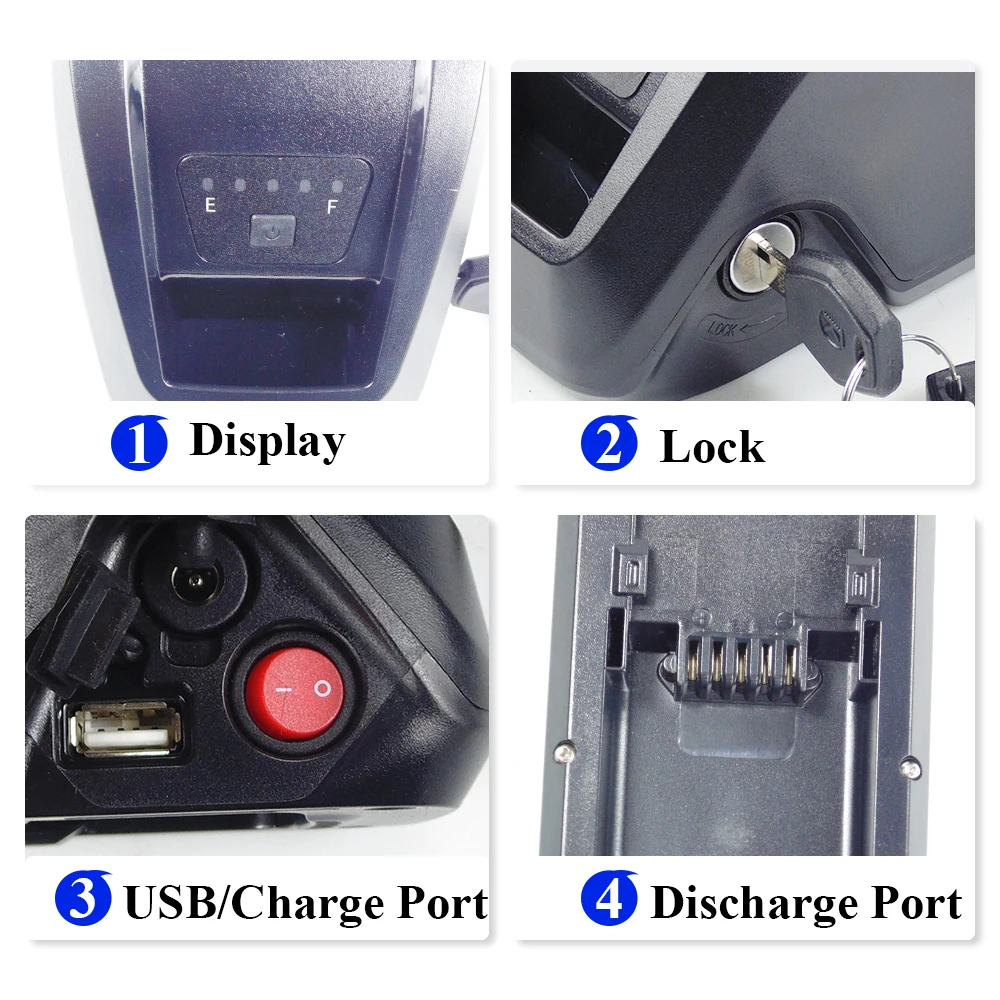 48V Down tube Battery 15ah 17.5Ah 20Ah for fatbike Macfox E-bike X1 X1S X2 Emoko C91ebike kingbullbike Removebattery Replacement