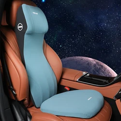 Luxurious Leather Headrest and Lumbar Support Cushion Set (Set 1)