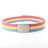 Ceinture rayée arc-en-ciel unisexe, 3.8cm x 120cm, Design de marque de luxe, ceinture Slim de haute qualité, mode Jeans décontractés, accessoires pour robe 4