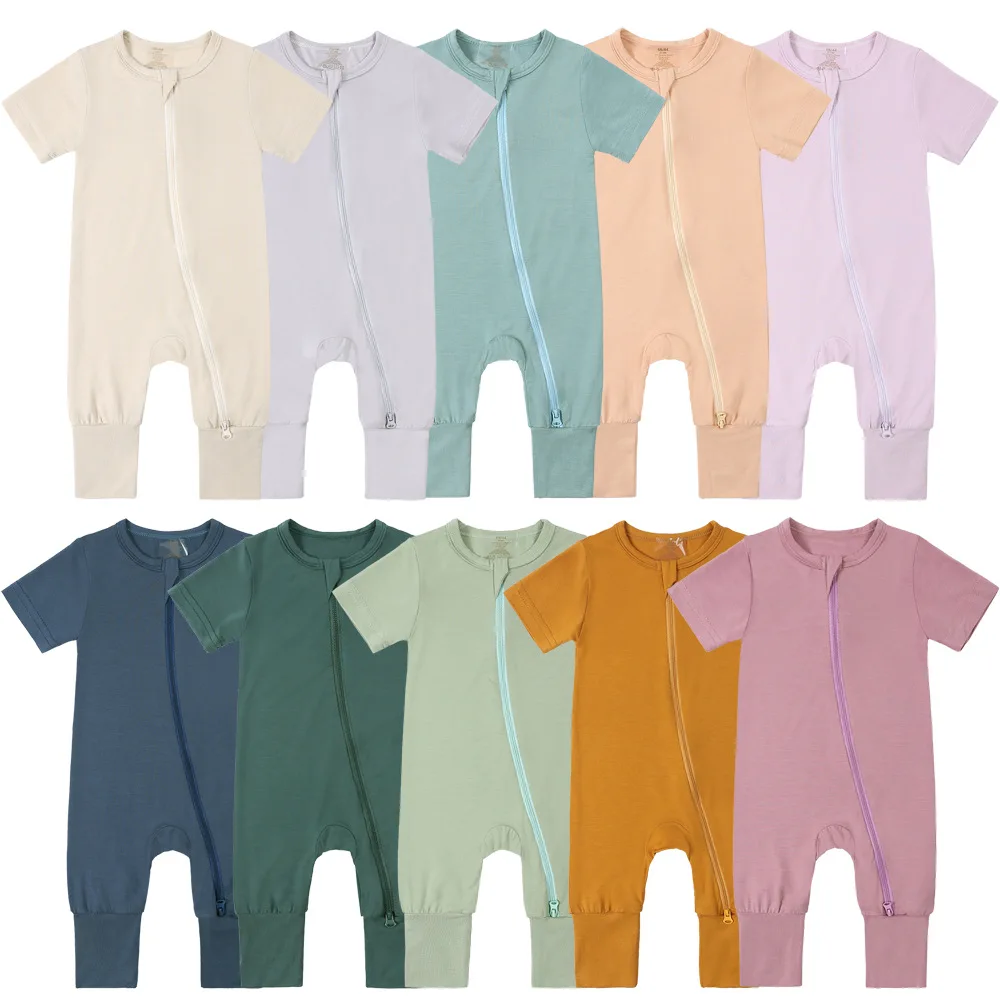 BambooBabyPajamaRomperOnePiecesBodysuitForNewbornsBoys