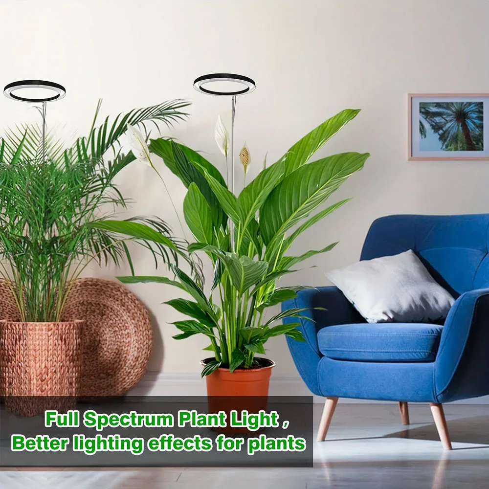 165cm Height Adjustable LED Ring Grow Lights Indoor Plants Full Spectrum Large Plant Light For Indoor Plants USB Growing Lamp led grow light
