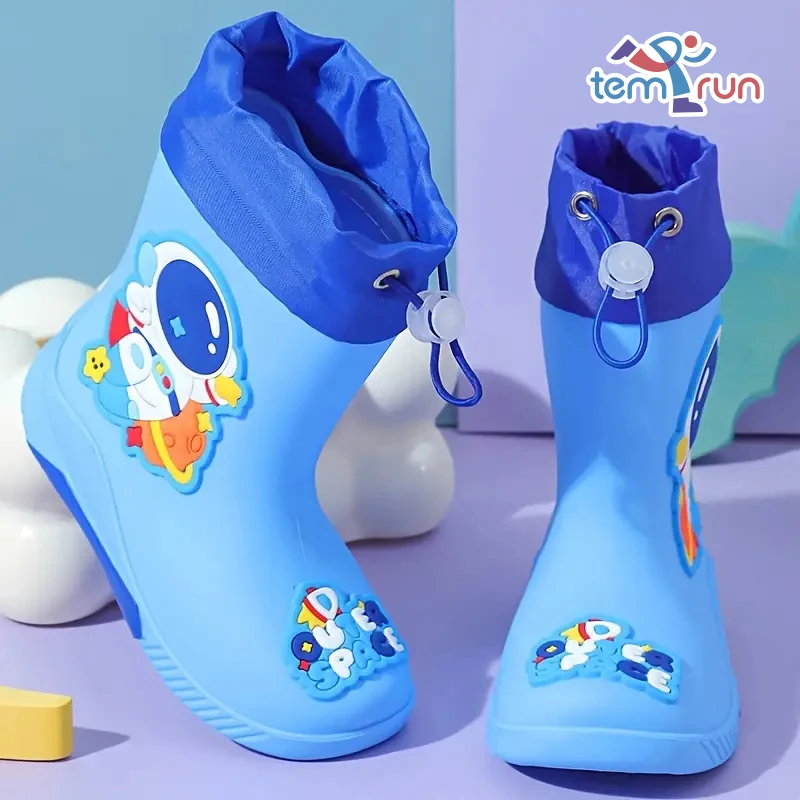 Cartoon Unicorn Girl Rabbit Children's Rain Boots Astronaut Dinosaur Pattern Rubber Rain Boots Boy Children's Waterproof Shoes