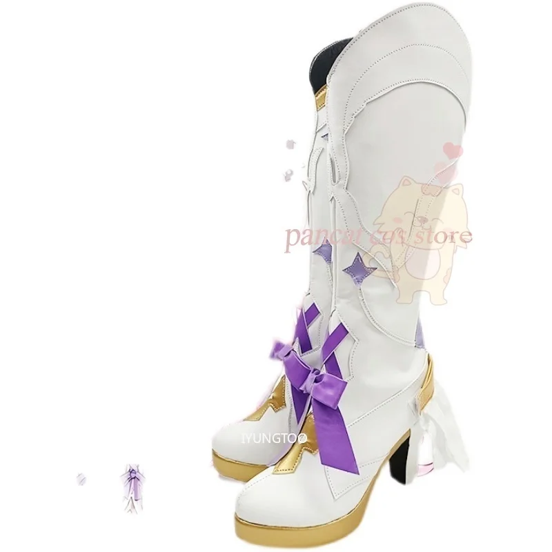 Honkai Star Rail Anime Elysia Cosplay Shoes Comic Anime Game Cos Stivali Lunghi Cosplay Costume Prop Shoes For Con Halloween Party