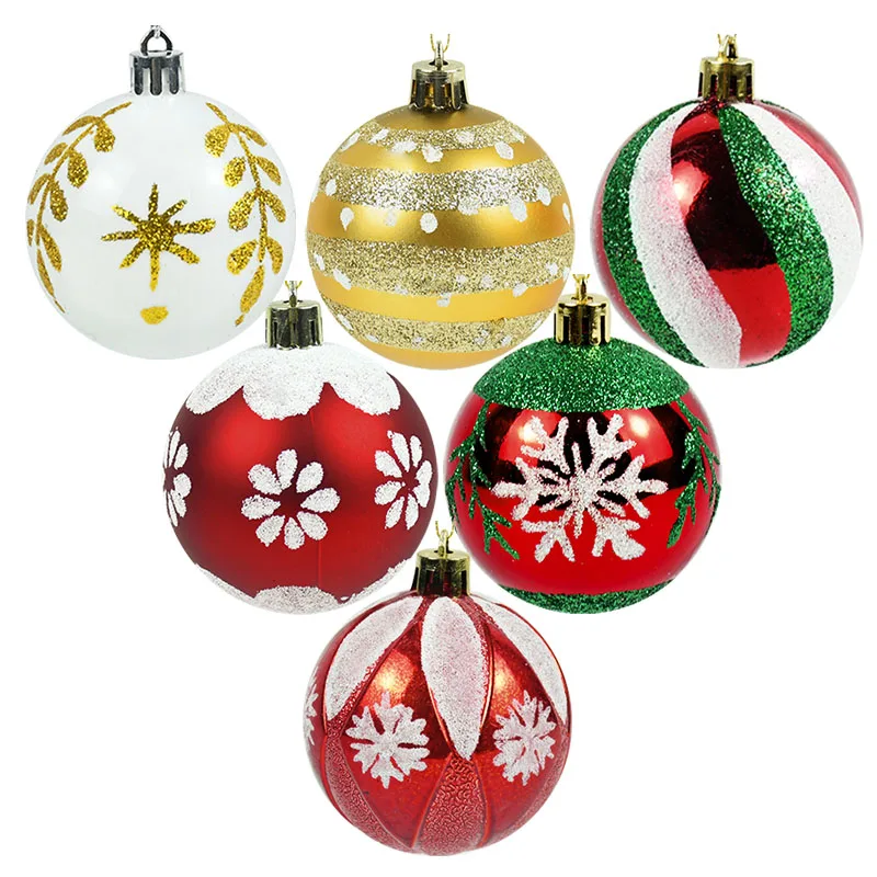 6 pz 6cm palle di natale ornamenti albero di natale palla ciondolo appeso per la casa natale capodanno decorazione della festa Navidad Noel regalo  15