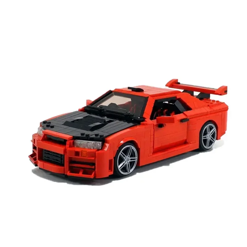 Moc-29377 Skyline Gtr R34 Cucitura Assemblaggio Building Block Modello 1513 Parti Building Blocks Adulti Bambini Compleanno Giocattolo Personalizzato 