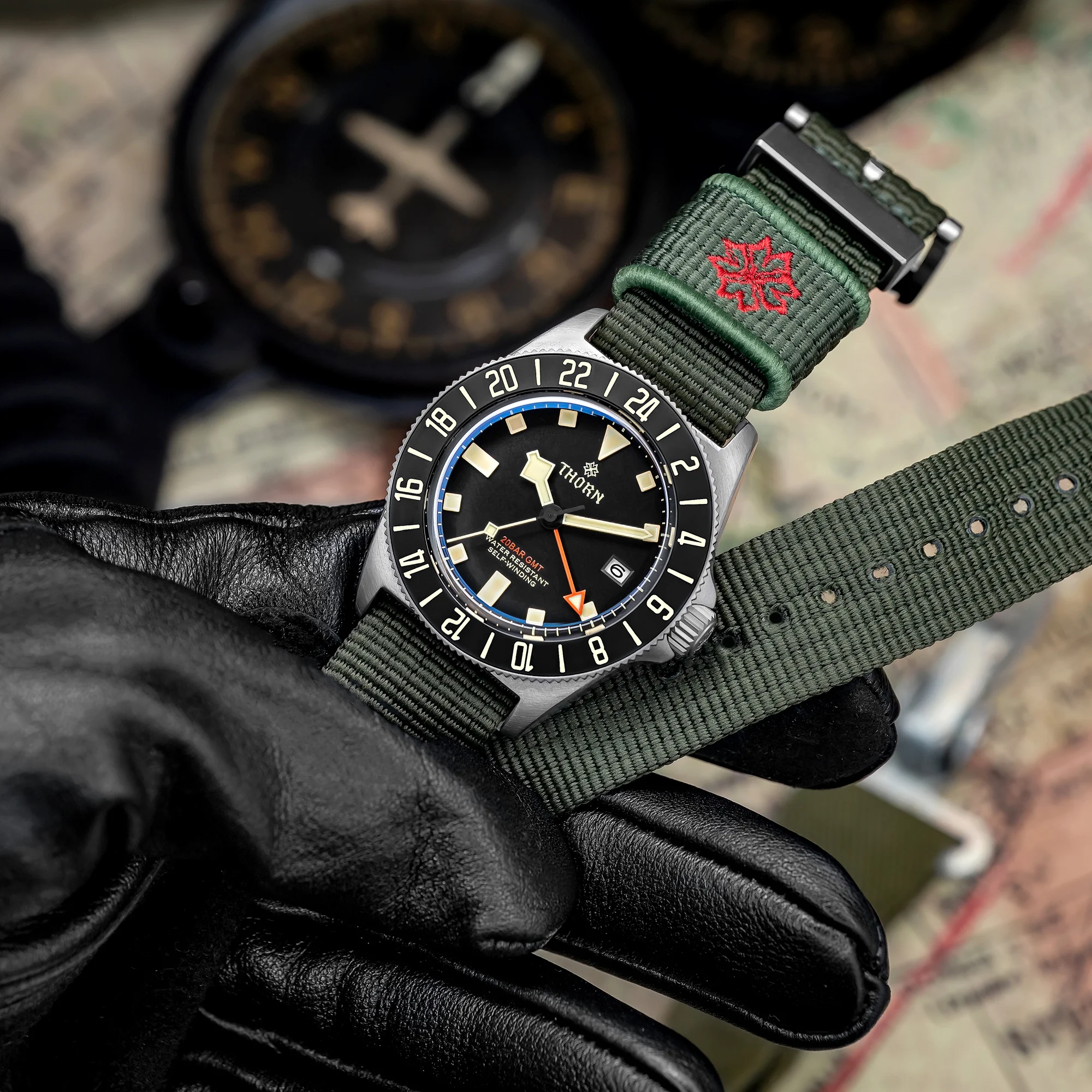 Thorn T020 Titanium Gmt Watch Automatic Mechanical Men’s Diving_voghion.com